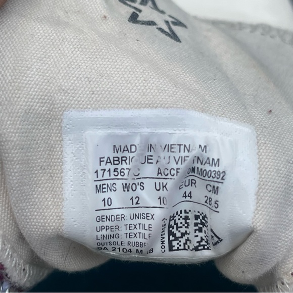 Converse Chuck 70 High Shoes Mens 10 Recycled Canvas Deep Bordeaux Red 171567C - Picture 13 of 15